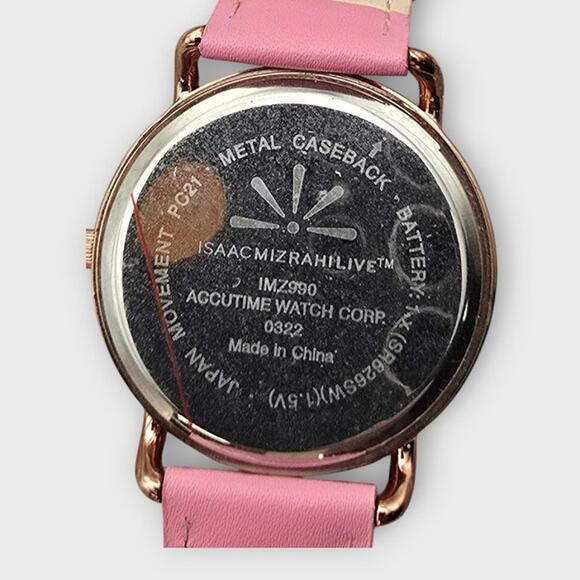 Isaac Mizrahi Live Pink Chronograph-Style Watch – Rose Gold Tone main image 6